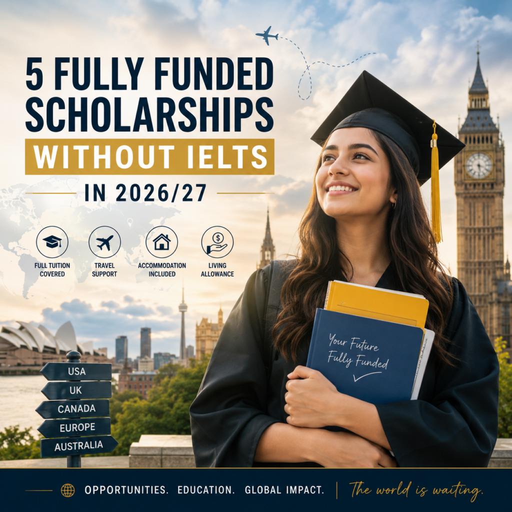 Fully Funded Scholarships in Europe Without IELTS (2026/2027)
