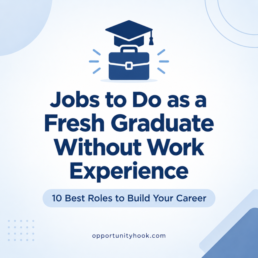 jobs to do as a fresh graduate without work experience